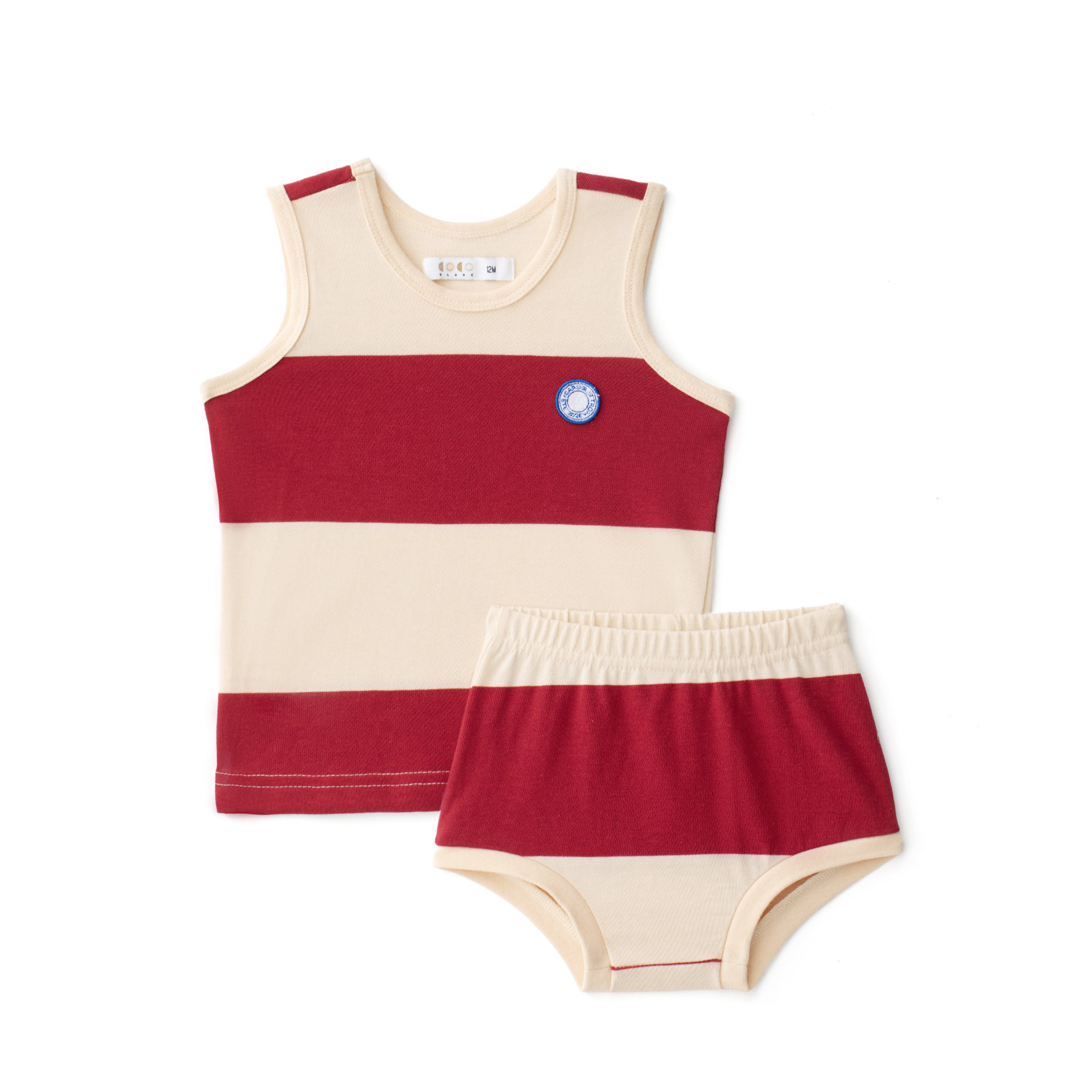COCO BLANC STRIPED BLOOMER SET (12M-3Y) - Klade Children's Boutique