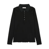 COCO BLANC RIBBED POLO TOP (12-22Y)