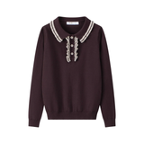 COCO BLANC RUFFLE COLLAR SWEATER (6-16Y)