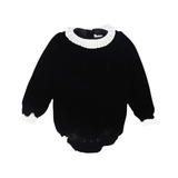 COCO BLANC VELVET ROMPER  (12M-2Y)