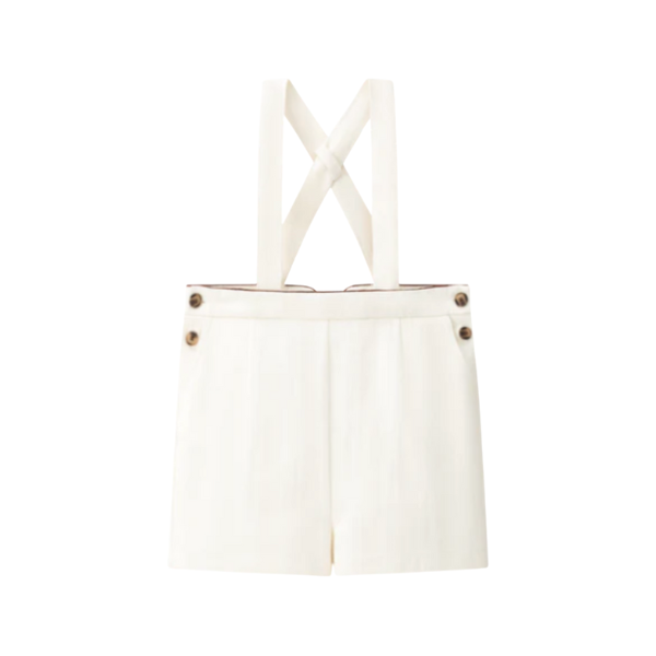 COCO BLANC SUSPENDER SHORTS (18M-5Y) - Klade Children's Boutique
