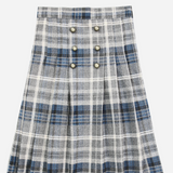 COCO BLANC PLEATED PLAID SKIRT (8-16Y)