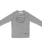 COCO BLANC RUFFLE BIB SWEATER (8-16Y)