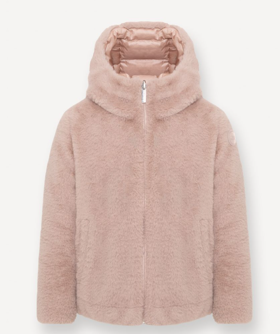 COLMAR REVERSIBLE FUR JACKET W/HOOD(4-12Y)