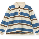 COPENHAGEN STRIPED LS PIQUE POLO(4-12Y)