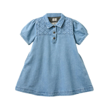 COPENHAGEN QUILTED DENIM DRESS (2-12Y)