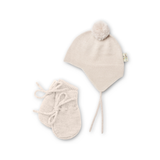 COPENHAGEN KNIT BONNET W/MITTENS(0-9M)