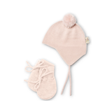 COPENHAGEN KNIT BONNET W/MITTENS(0-9M)
