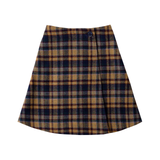 COTTIER ARIA PLAID WRAP SKIRT (10-16Y)