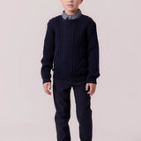 COTTIER SEAN CABLE KNIT SWEATER (4-16Y)
