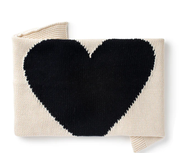 DOMANI HOME HEART KNIT BLANKET (OS)