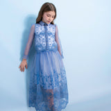 ELIE SAAB EMBROIDERED ORGANZA SKIRT (16-18A)