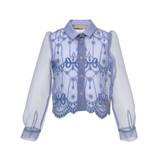 ELIE SAAB EMBROIDERY ORGANZA BLOUSE (16-18A)