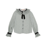 ELISABETTA FRANCHI GEORGETTE SHIRT W/COLLAR(12A-12+)