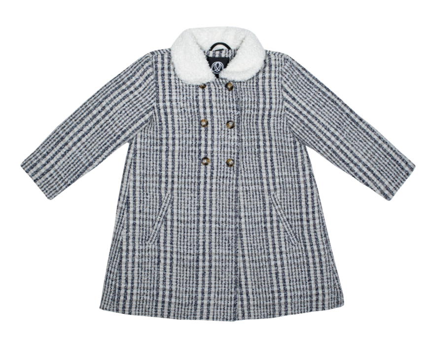 ELLABEE GIRLS WOOL NO FUR COAT(4-14Y)