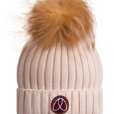 ELLABEE FOX FUR POM POM BEANIE (XS-M)