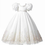 ELOISA EMBROIDERED LINEN GOWN (3-16Y)