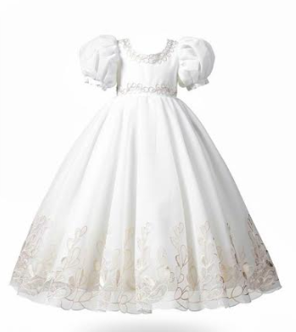 ELOISA EMBROIDERED LINEN GOWN (3-16Y)
