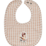 ELY & CO OWL GINGHAM BIB (OS)