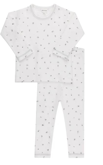 ELY & CO COTTON LEAF LOUNGE SET (9M-4T)
