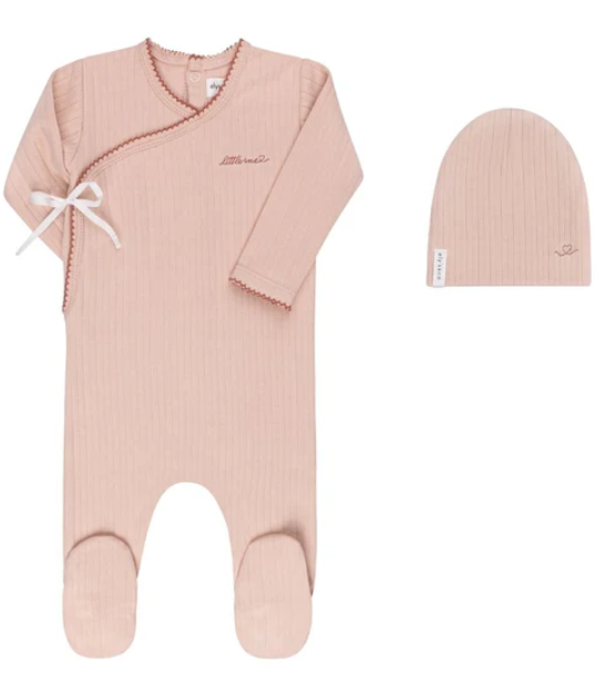 ELY & CO COTTON LITTLE ONE FOOTIE W/BEANIE (1M-6M)