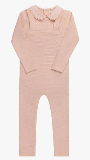 ELY & CO EMBROIDERED COLLAR BODYSUIT W/OVERALLS(9M-2T)