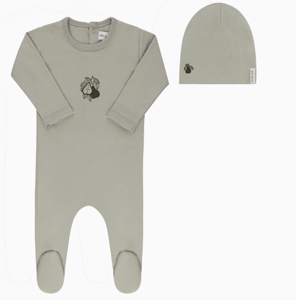 Ely's & Co Fruit Collection Footie - Sage Pear Ely's & Co Fruit Collection Footie - Sage Pear
