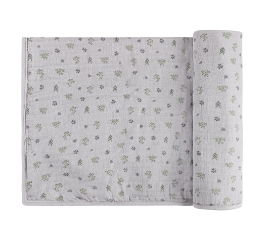 ELY & CO GARDEN FLORAL MUSLIN SWADDLE (OS)