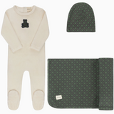 ELY & CO VELOUR PLAID BEAR TAKE ME HOME SET (3M-6M) - Klade Children's Boutique