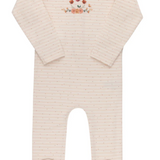 ELY & CO FLORAL STRIPE FOOTIE (12M-18M)