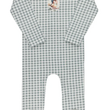 ELY & CO OWL GINGHAM FOOTIE (12M-18M)