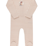 ELY & CO OWL GINGHAM FOOTIE (12M-18M)