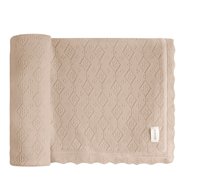 ELY & CO POINTELLE KNIT BLANKET (OS)