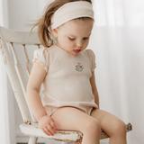 ELY & CO RIBBED FLORAL EMB TSHIRT W/BLOOMERS (6M-24M)