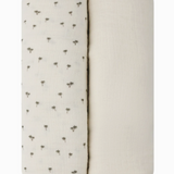 ELY & CO RIBBED PALM 2PK MUSLIN SWADDLE (OS)