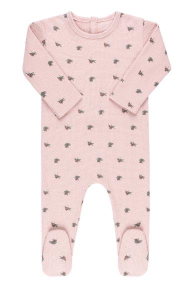 ELY & CO WAFFLE OLIVE FOOTIE(3M-12M)
