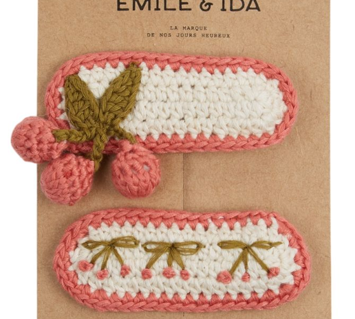 EMILIE & IDA CROCHET BARRETTES (OS)