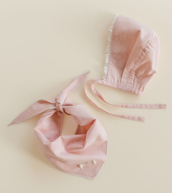 FERNE BABY BONNET & BIB SET (0M-18M)
