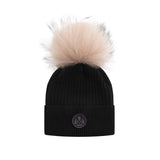 ELLABEE FOX FUR POM POM HAT (S-M)
