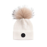 ELLABEE FOX FUR POM POM HAT (XS-S)