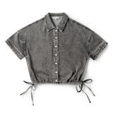 BIRNAHAM GATHERED DRAWSTRING TOP (12-22Y)