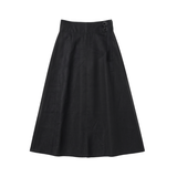 GEM DENIM FRONT BUCKLE SKIRT (T0-T12)