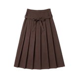 GEM LOW WAISTED BELT PLEATED SKIRT (T0-T12)