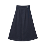 GEM DENIM FRONT BUCKLE SKIRT (T0-T12)