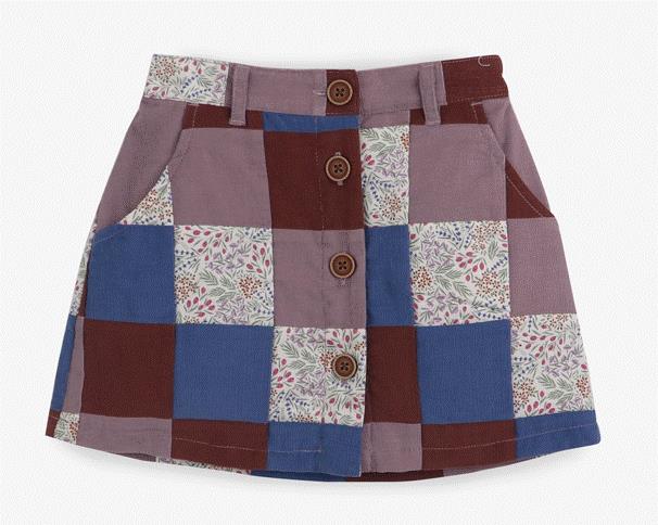 GINGERSNAP PATCHWORK A-LINE SKIRT(4-8Y)