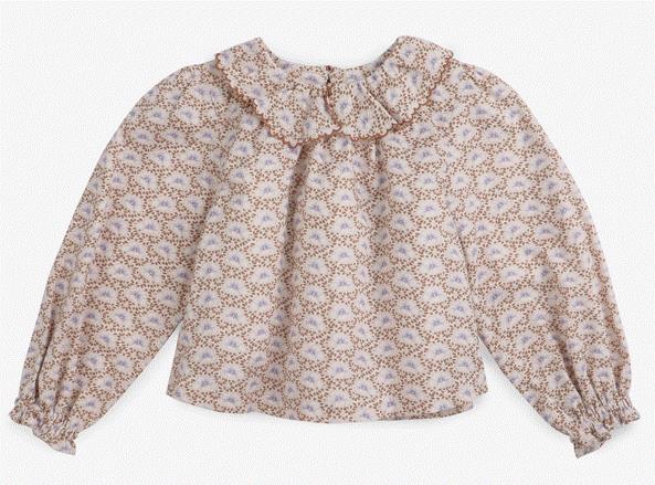 GINGERSNAPS PRINTED COLLARED PEASANT BLOUSE(4-8Y)