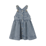 GOLDIE & ACE PINSTRIPE DENIM PINAFORE(2-8Y)