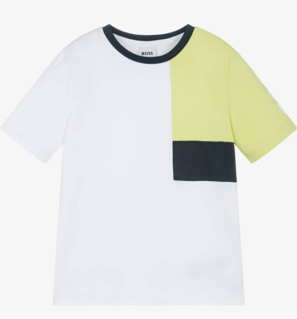 HUGO BOSS COLORBLOCK SS TSHIRT (4-8A)