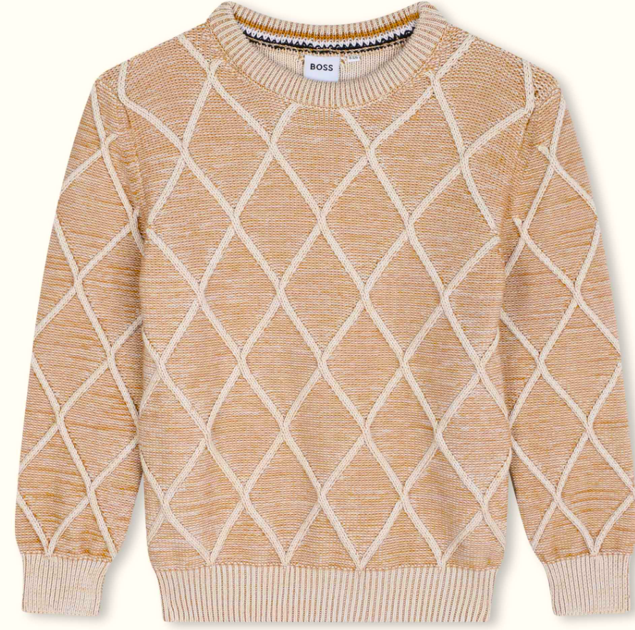 HUGO BOSS DIAMOND PATTERN SWEATER(4-14A)