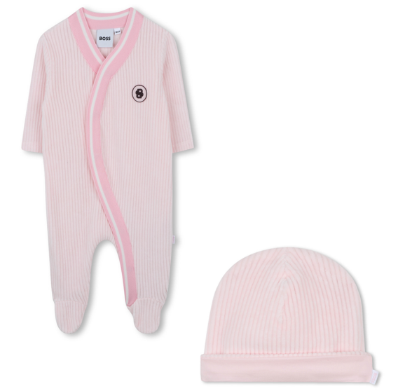 HUGO BOSS FOOTIE & HAT (1M-6M)